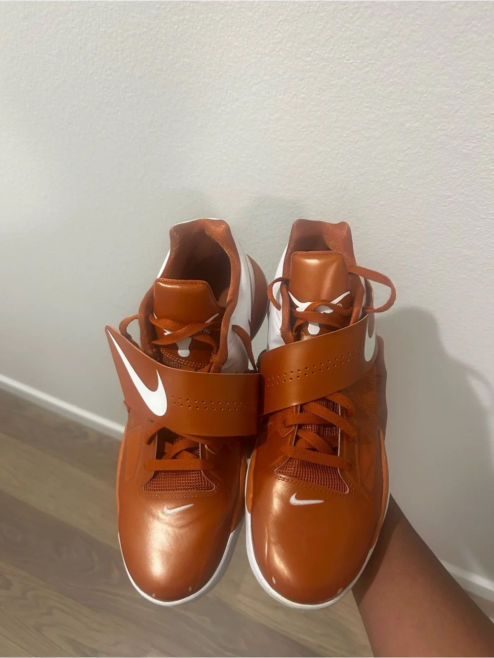 Nike Orange Low-Top Sneakers with White Swoosh